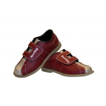 RENTAL SHOE BOWLING Schuhe Bowlingschuhe VELCRO RED/GREY