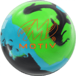 Motiv Ascend Bowlingball schwarz/grün/türkis