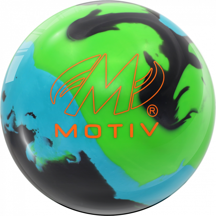 Motiv Ascend Bowlingball schwarz/grün/türkis