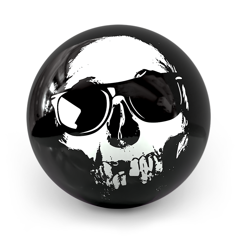 On The Ball-Bowlingbälle im Design Top Cool Skull