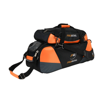 Pro Bowl Bowlingtasche 3 Ball Deluxe Tote W / Schuhe Bag Black/Carbon/Orange
