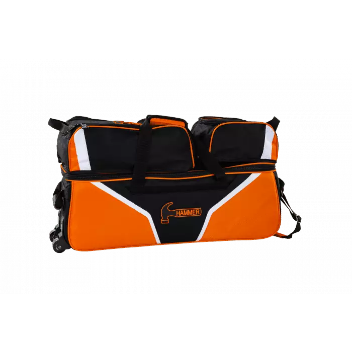 Bowlingtasche 3 Ball Hammer Deluxe TRIPLE TOTE Orange Ballwagen