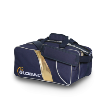 900 Global 2 Ball Tasche Bag Bowlingtasche DLX Tote Blau-Gold