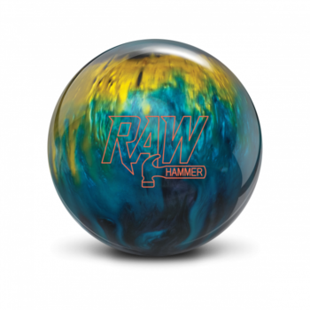 Bowlingball RAW Smoke Hammer Bowlingkugel Blau-Gold