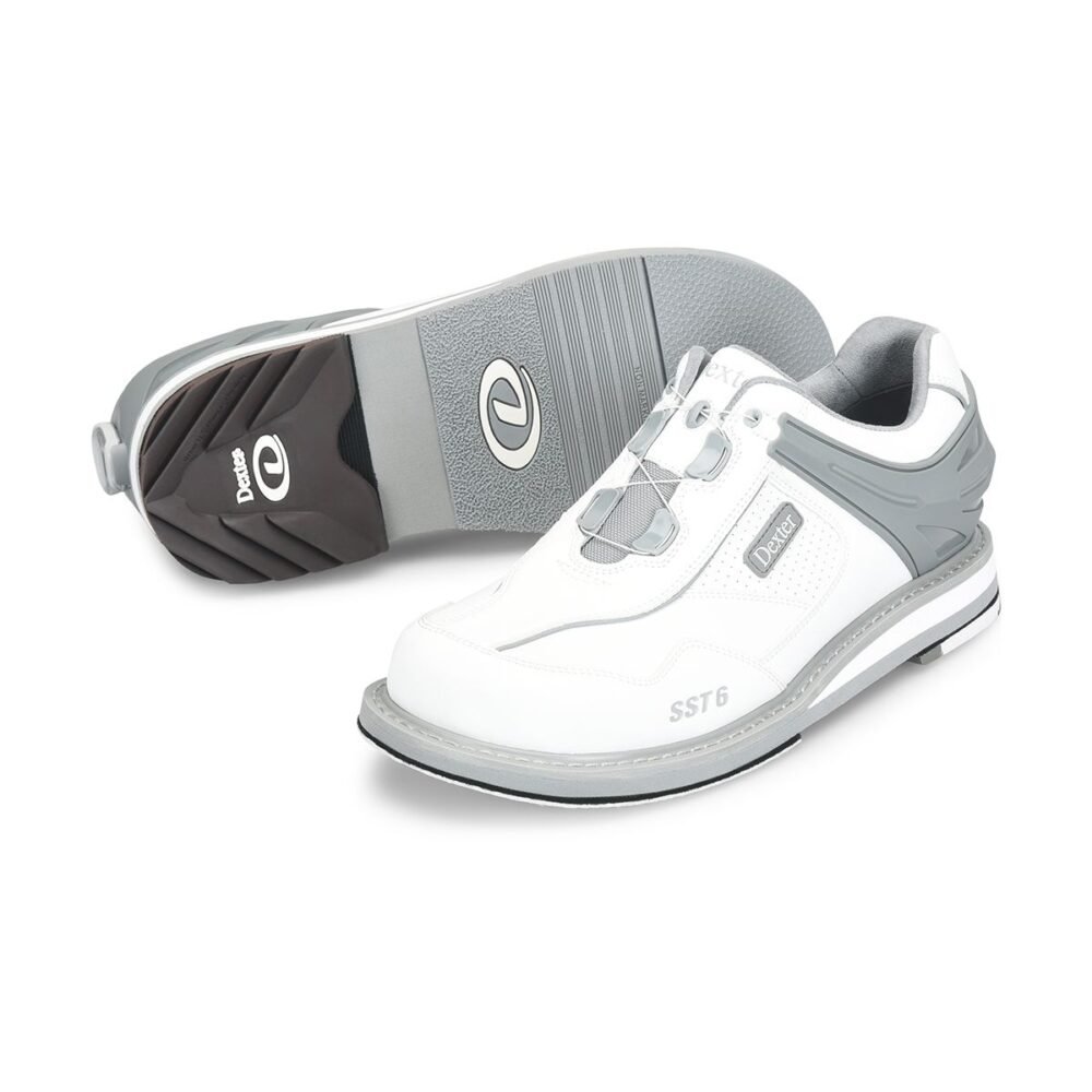 Bowlingschuhe Dexter SST 6 HYBRID Boa White Grey Bowling Schuhe