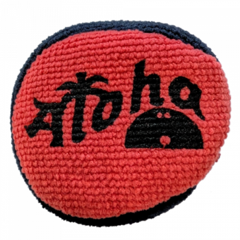 Aloha Microfaser Puffball schwarz rot