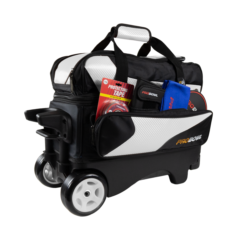 ProBowl 2Ball Bag Deluxe Tasche Ballwagen Black-Carbone-Weiß