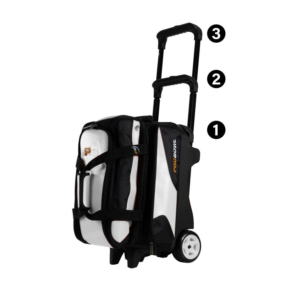 ProBowl 2Ball Bag Deluxe Tasche Ballwagen Black-Carbone-Weiß