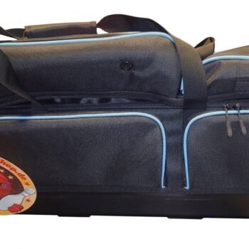 3 Ball Bowling Tasche Bowlingwagen Balltasche Schwarz Blau