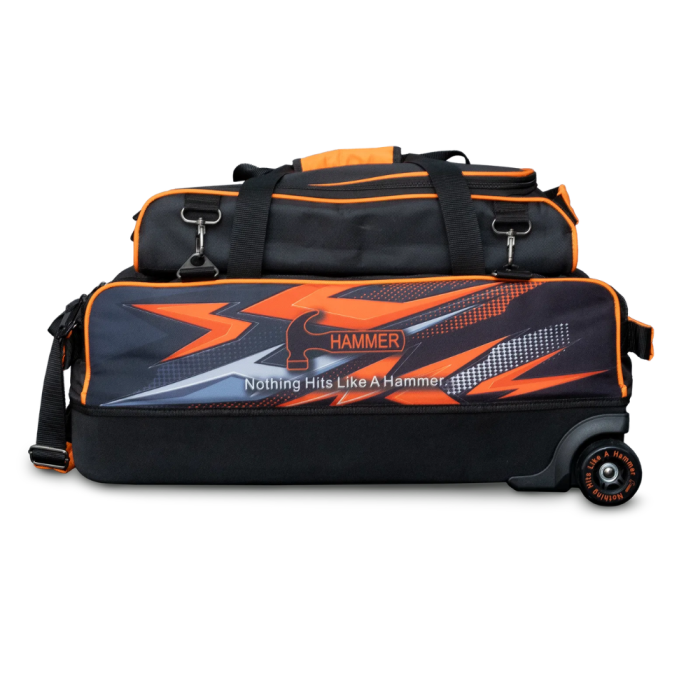 Bowling Bag Tasche Dye Sub Triple Tote With Pouch Ballwagen Hammer Orange
