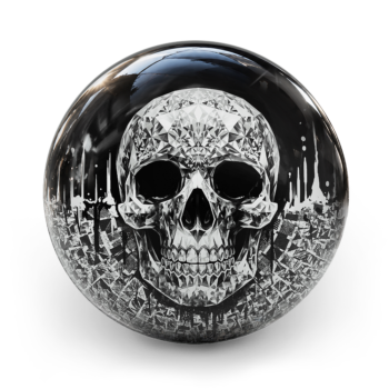 OTB Bowlingball Dark Crystal Skull Bowlinkugel