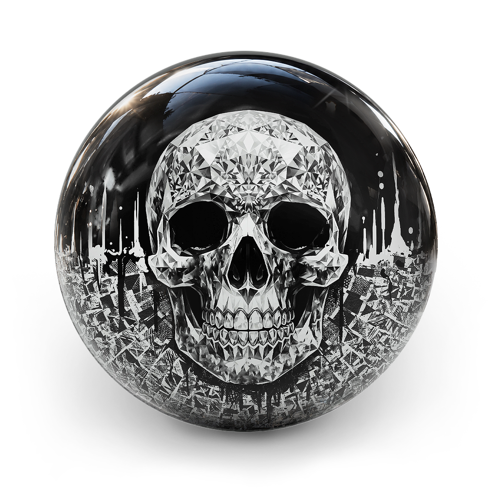 OTB Bowlingball Dark Crystal Skull Bowlinkugel