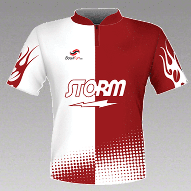 Bowlfun STORM Flame red-white Best Quallität Jersey Men