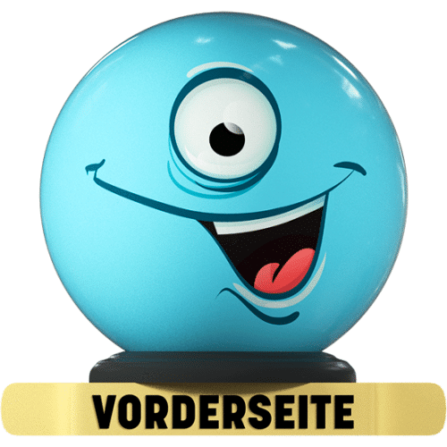 On The Ball-Bowlingbälle im Design Top Blue Monster