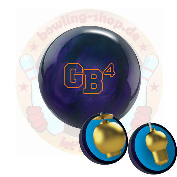 GB4 Hybride Ebonite Bowlingabll Reaktiv mittelgeölt  Lila / Schwarz