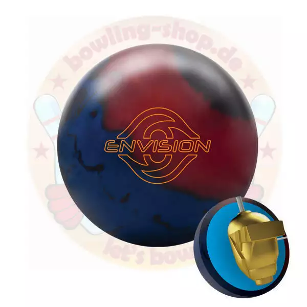 Envision Ebonite Bowlingball Navy-Red-Black Solid Reactive mittel- bis starkgeölt