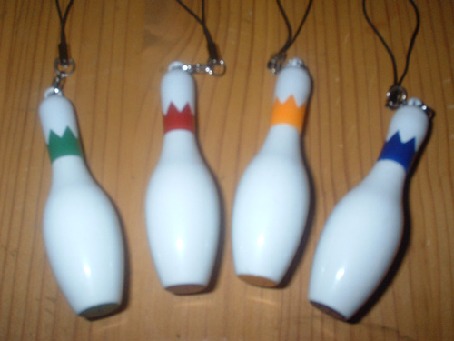 Bowling PIN Schlüsselanhänger mit Kugelschreiber