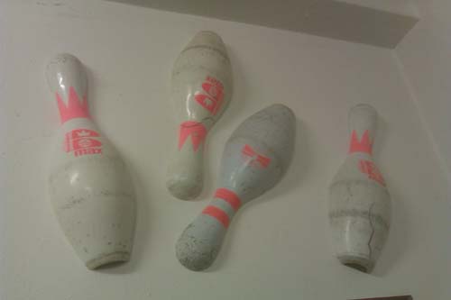 Halber Bowling Pin, Deko, Art, Pokal